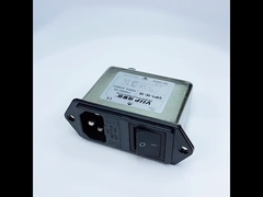 60 ~ 90dB Filtro EMI IEC AC 250V 10A Metal de paso bajo 150K-30MHZ