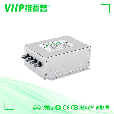 Filtro trifásico de la supresión de las tuberías 6A de los filtros de línea eléctrica del aire acondicionado