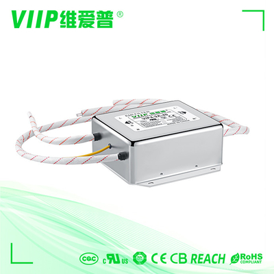 Diseño compacto y ligero Filtro EMI de fase única Resiste el voltaje ≥1500VAC/1min Atenuación ≥20dB 0,7kg