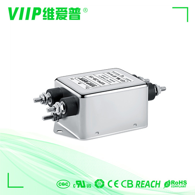 Filtro EMI de fase única con capacidades de supresión EMI Atenuación ≥ 20dB Resistencia al aislamiento ≥ 100MΩ Humedad ≤ 95%RH